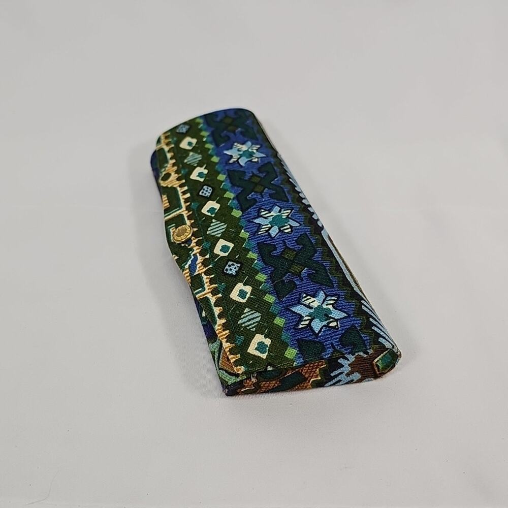 Vintage Eyeglass Case 1960's Mod MCM Retro Hard Shell Snap Tribal Pattern? - Picture 2 of 11